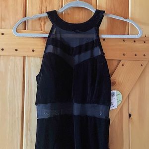 Velvet dress with slit